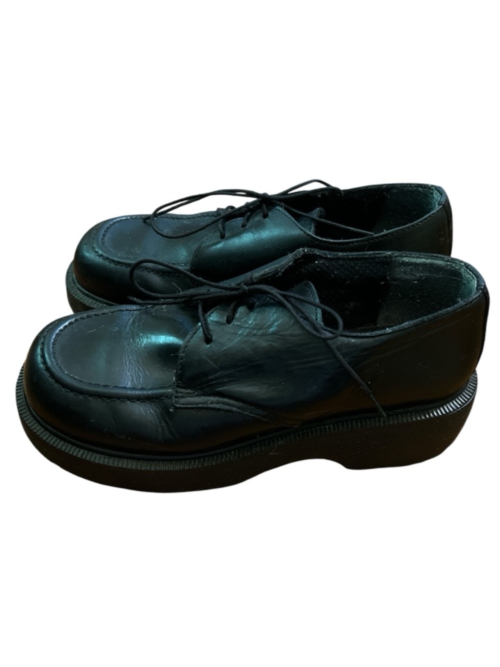 Chunky Spanish Leather Platform Oxfords - Picture 6 of 10
